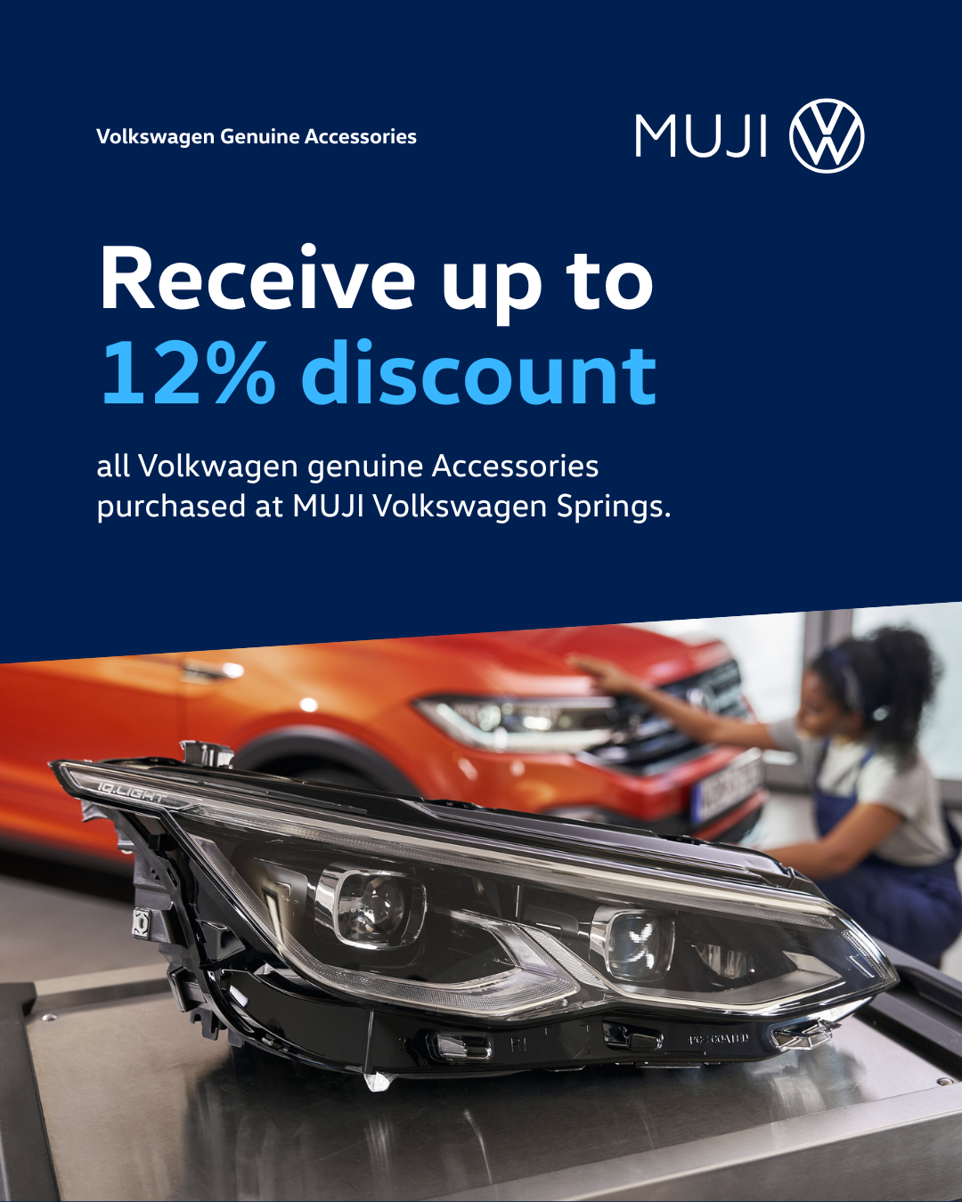 Receive up to 12% off on all VW parts image from MUJI Motor Group