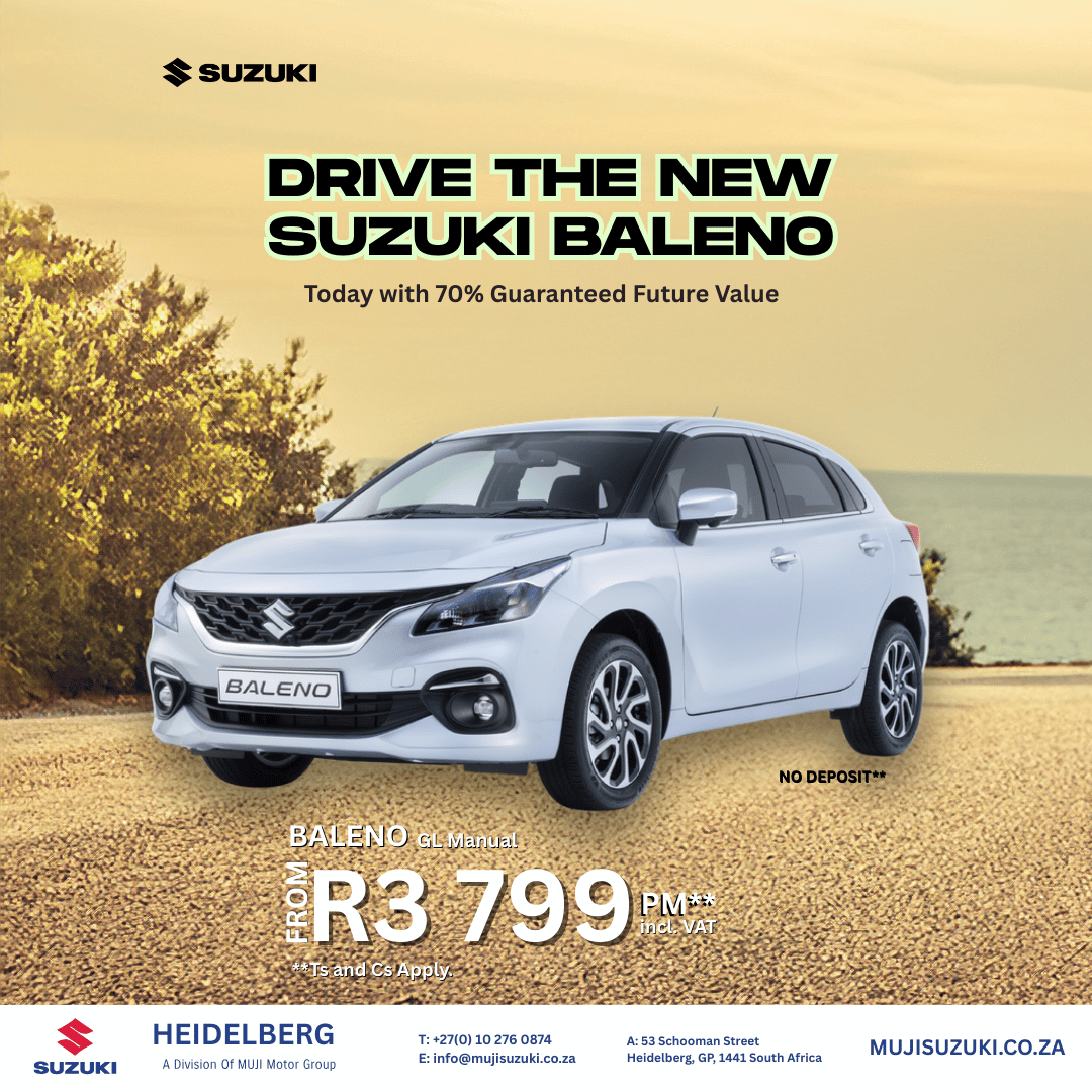 Drive the new Suzuki Baleno image from MUJI Motor Group