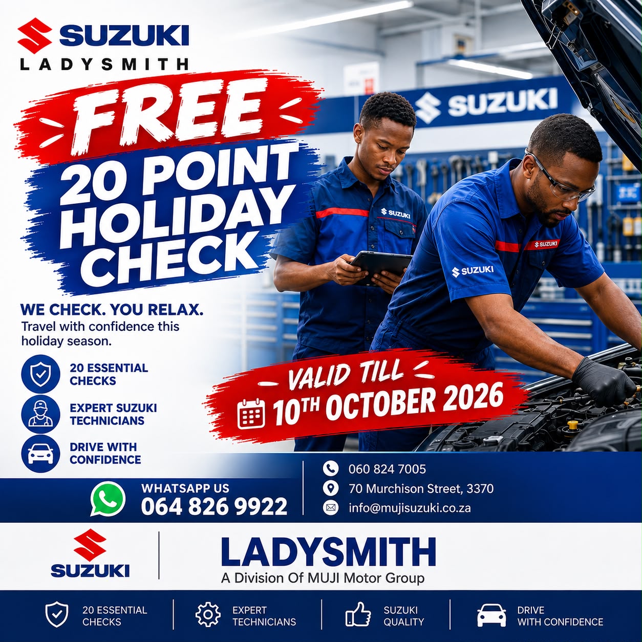 MUJI SUZUKI FREE 20 POINT HOLIDAY CHECK image from MUJI Motor Group