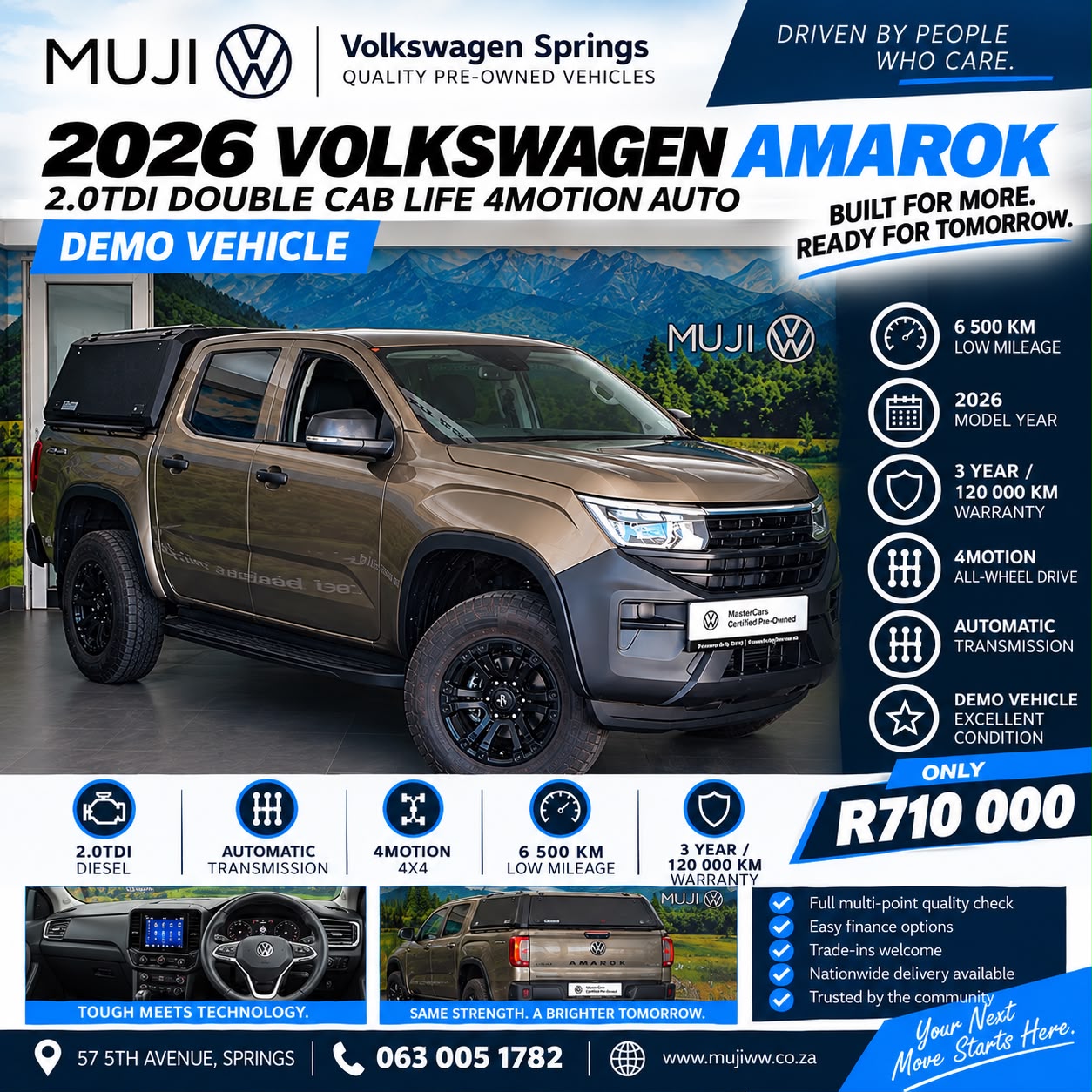 AMAROK 2.0TDI DOUBLE CAB LIFE 4MOTION AUTO image from MUJI Motor Group